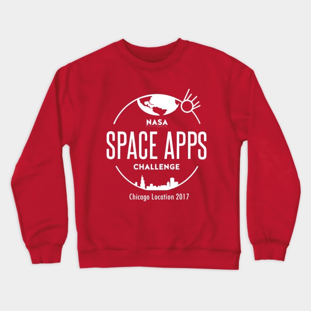 Space Apps Chicago 2017 Crewneck Sweatshirt by cbfollett